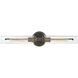 Vaughn LED 25 inch Black Oxide with Heritage Brass Vanity Light Wall Light