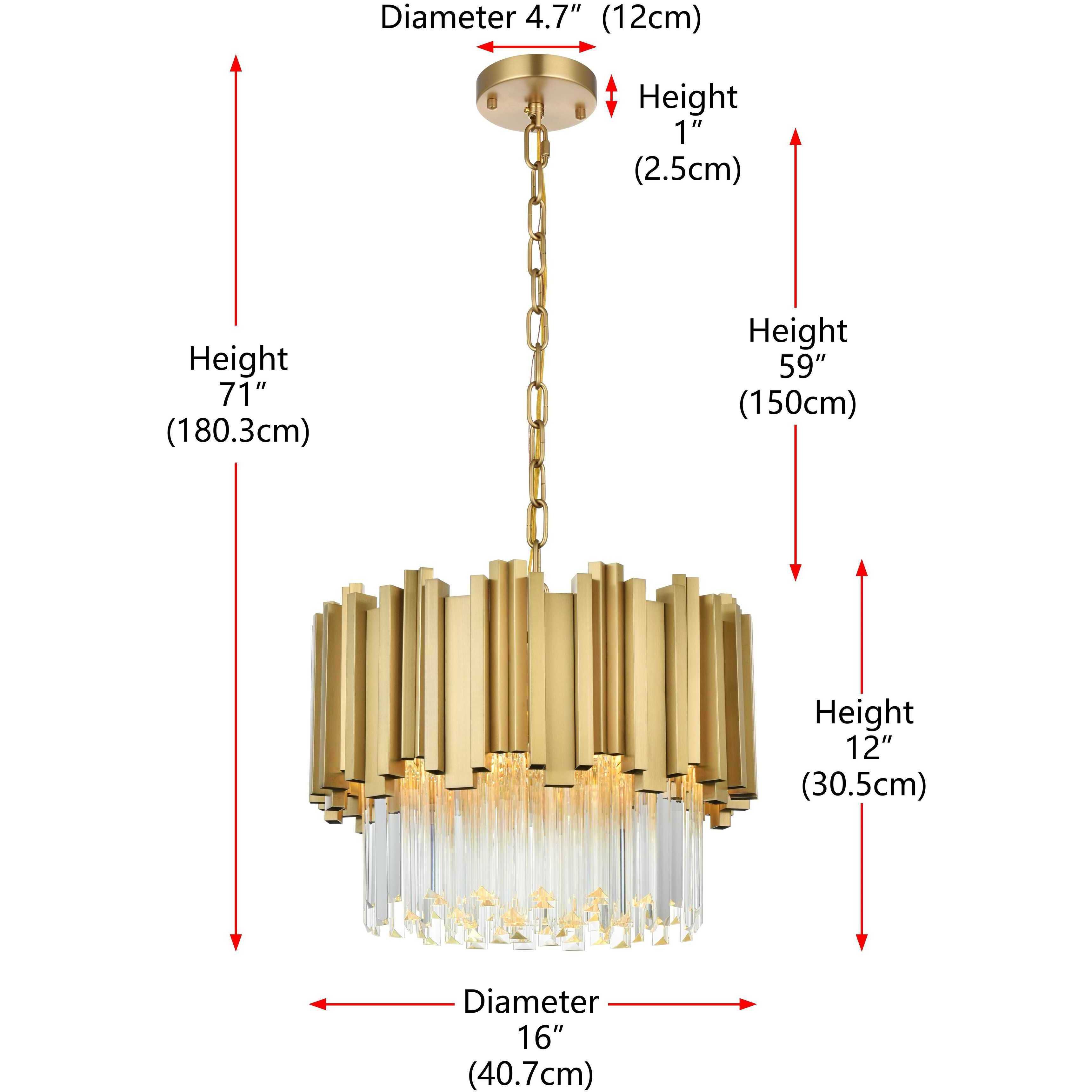 Willow 4 Light 16 inch Satin Gold Chandelier Ceiling Light