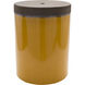 Palominas 18.1 inch Yellow and Brown Outdoor Garden Stool, Cylinder, Hand Crafted