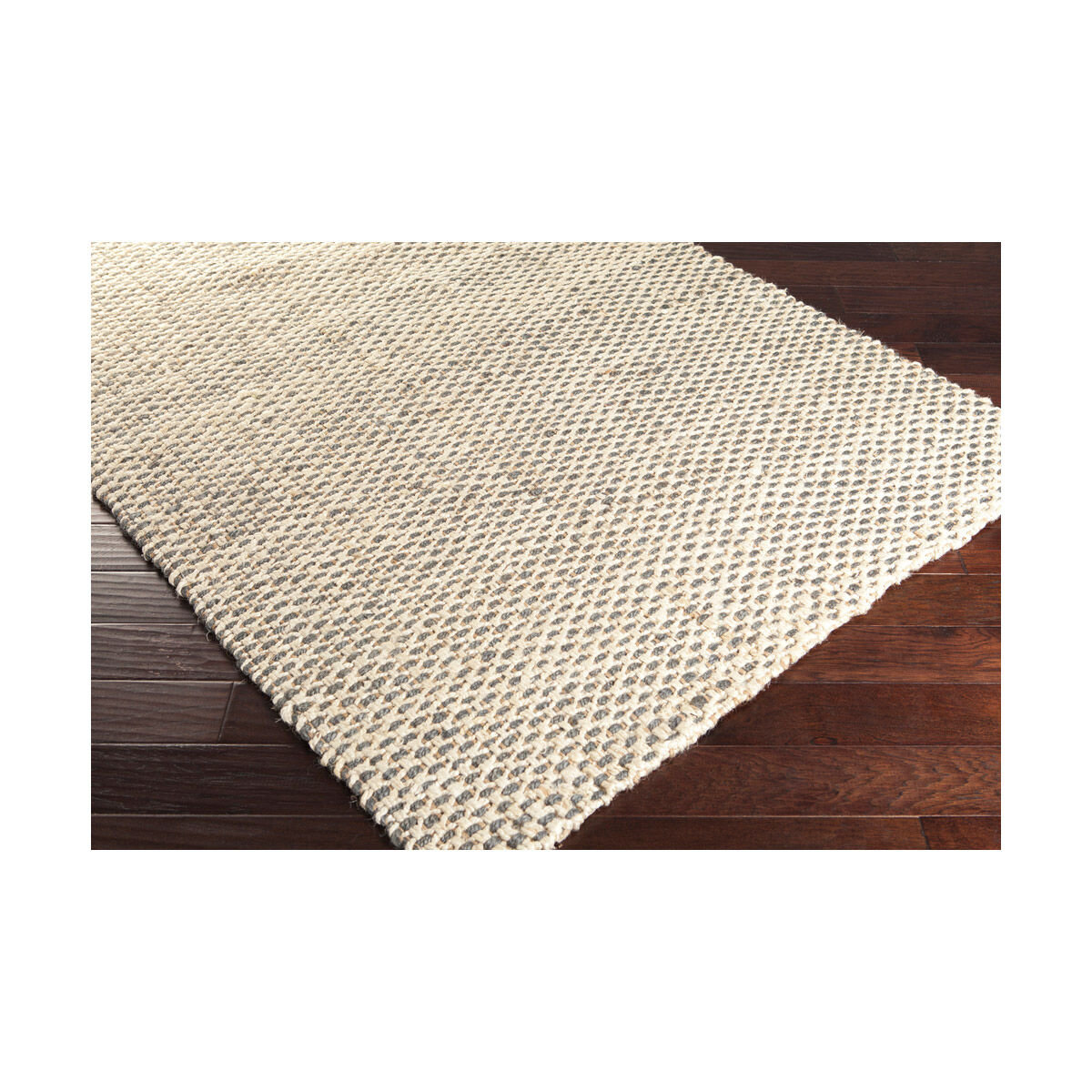 Reeds 36 X 24 inch Charcoal/Cream Rugs, Jute