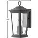 Bromley Outdoor Wall Mount Lantern in Museum Black, Non-LED, Small
