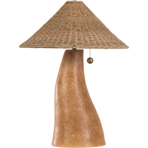 Seyla 29 inch 15.00 watt Patina Brass/Ceramic Ancient Terracotta Table Lamp Portable Light