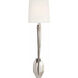 Chapman & Myers Ruhlmann 1 Light 6.25 inch Polished Nickel Single Sconce Wall Light in Linen