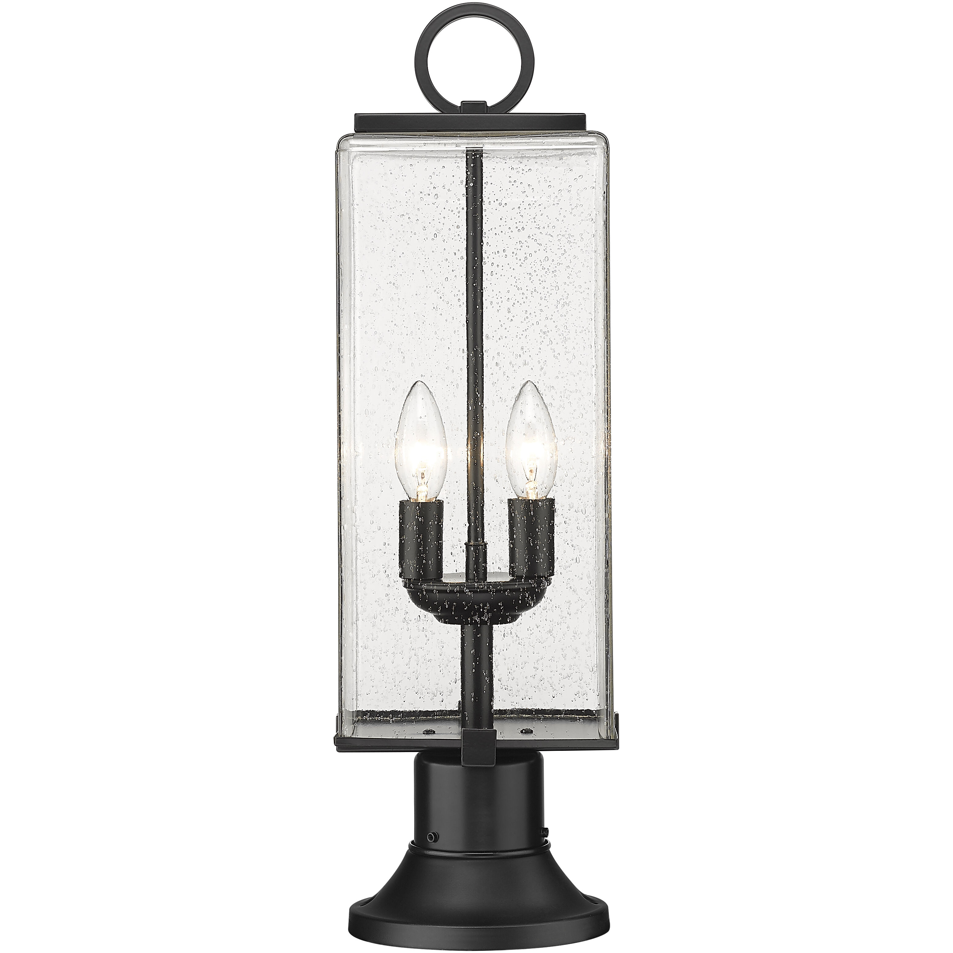 Sana 2 Light 22.25 inch Black Outdoor Pier Mounted Fixture