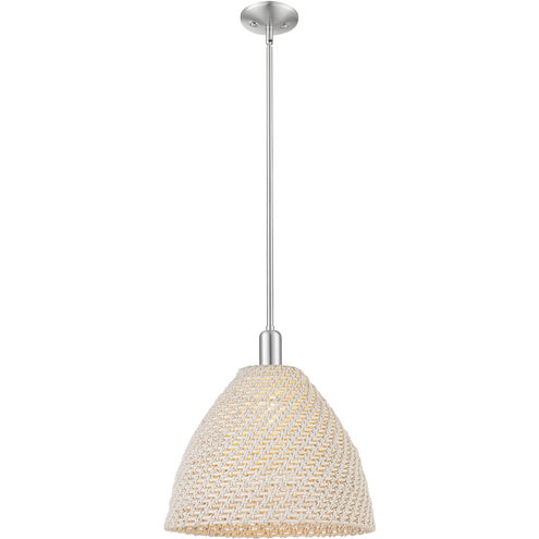 Downtown Urban Natural Ballston Dome 1 Light 15.75 inch Brushed Satin Nickel Mini Pendant Ceiling Light