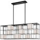 Trondheim 10 Light 46 inch Black Linear Chandelier Ceiling Light