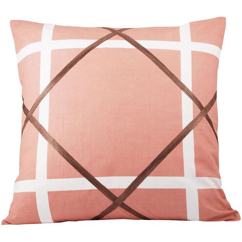 Gemma 20 X 5.5 inch Blush with White Accent Pillow