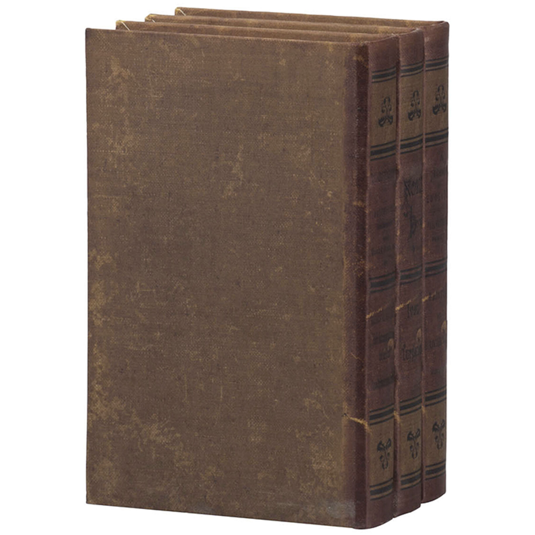 Anita 5.5 X 1.5 inch Brown Book Box, Set of 4