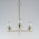 Corona 3 Light 17 inch Satin Nickel Single-Tier Chandelier Ceiling Light in Clear