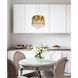 Tully 4 Light 10 inch Brass Pendant Ceiling Light
