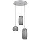Vessel LED Classic Silver Multi-Pendant Ceiling Light in 3000K LED, Smoke