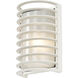 Brentwood 1 Light 10 inch Semi Gloss White Outdoor Bulk Head, Rectangle
