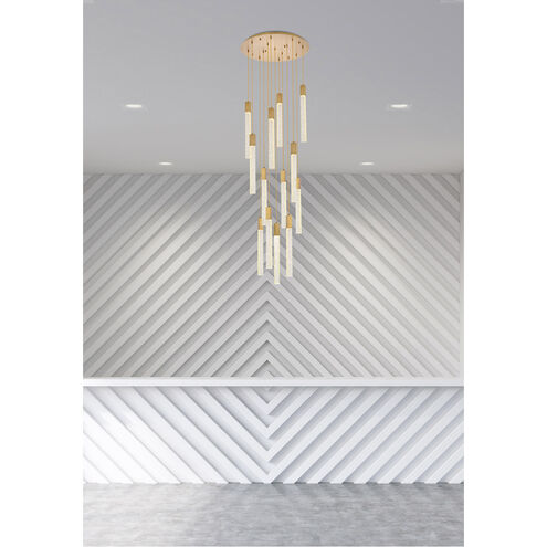 Weston 13 Light 30 inch Satin Gold Pendant Ceiling Light