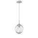 Aster LED LED 10 inch Beige Silver Pendant Ceiling Light in Metallic Beige Silver, 2700K LED, Zircon Inner - Clear Outer