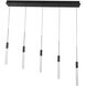 Magic LED 5.5 inch Black Multi-Light Pendant Ceiling Light in Linear