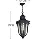 Trafalgar 3 Light 12 inch Museum Black Outdoor Hanging Lantern