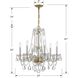 Traditional Crystal 6 Light 23 inch Polished Brass Chandelier Ceiling Light in Clear Hand Cut