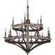 Coronado 15 Light 38 inch Florence Gold Chandelier Ceiling Light