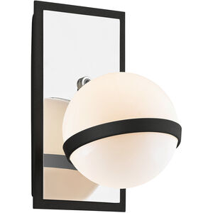 Ace 1 Light 5 inch Carbide Black With Polished Nickel Accents Wall Sconce Wall Light