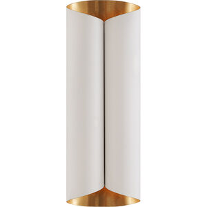 AERIN Selfoss 4 Light 8 inch Plaster White and Gild Sconce Wall Light, Large