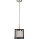 Pratt 1 Light 8 inch Black and Brushed Nickel Accents Mini Pendant Ceiling Light