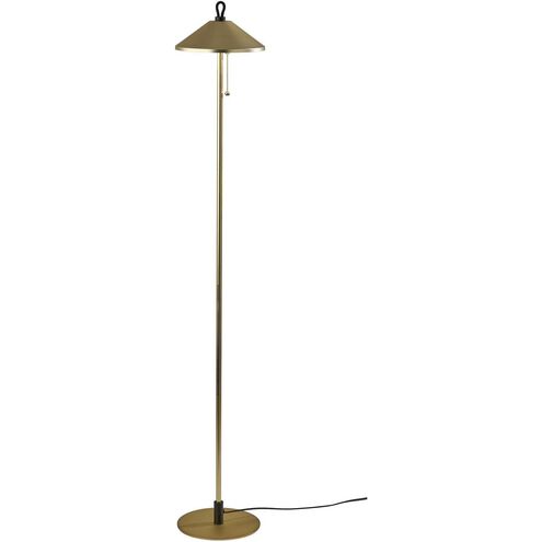 Kaden 54 inch 10.00 watt Brass with Black Accent Floor Lamp Portable Light