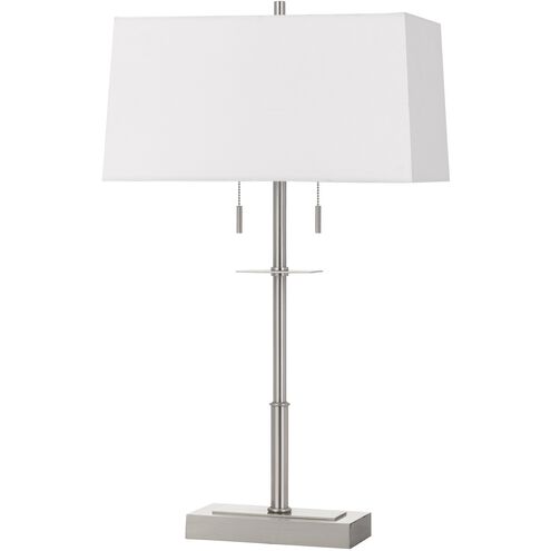 Norwich 30 inch 60 watt Brushed Steel Table Lamp Portable Light