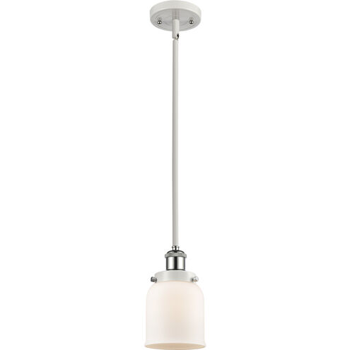 Ballston Small Bell 1 Light 5 inch White and Polished Chrome Pendant Ceiling Light in Matte White Glass