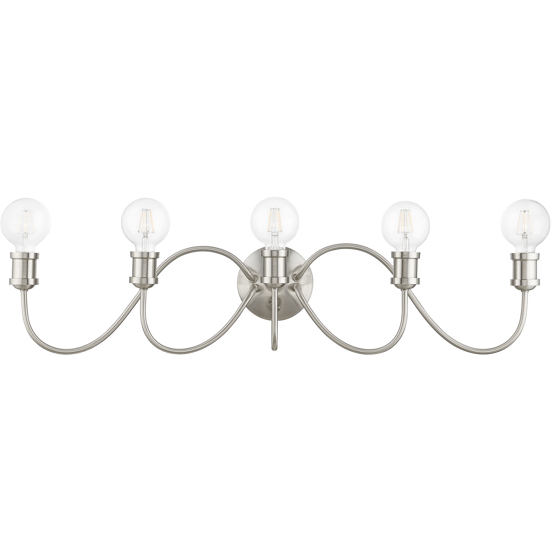 Lansdale 5 Light 34 inch Brushed Nickel Vanity Sconce Wall Light, Large