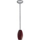 Merlot LED 4 inch Brushed Steel Pendant Ceiling Light