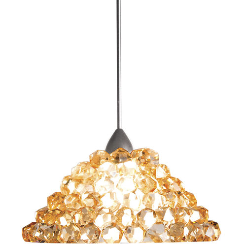 Eternity Jewelry LED 6 inch Brushed Nickel Pendant Ceiling Light in Canopy Mount MP