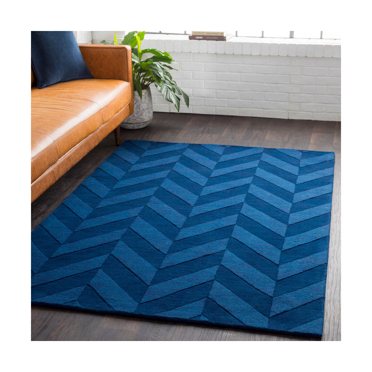 Central Park 168 X 27 inch Dark Blue Indoor Runner, Runner