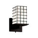 Montana 1 Light 5 inch Matte Black Wall Sconce Wall Light in Grid with Opal
