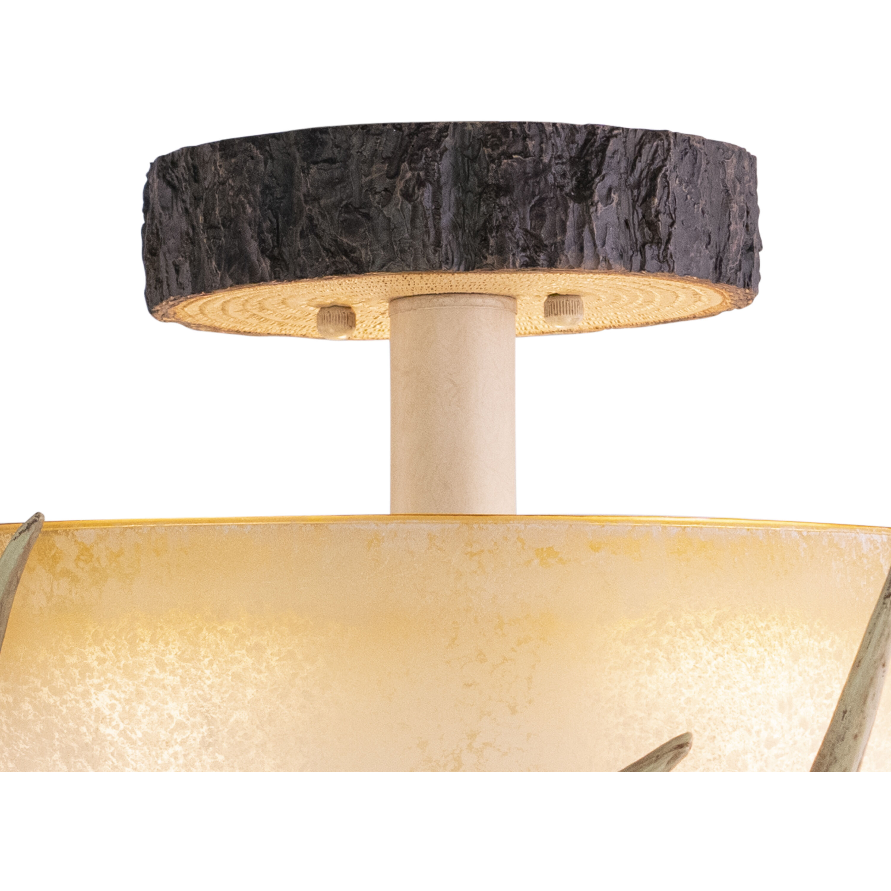 Lodge LED 16 inch Noachian Stone Semi-Flush Mount Ceiling Light