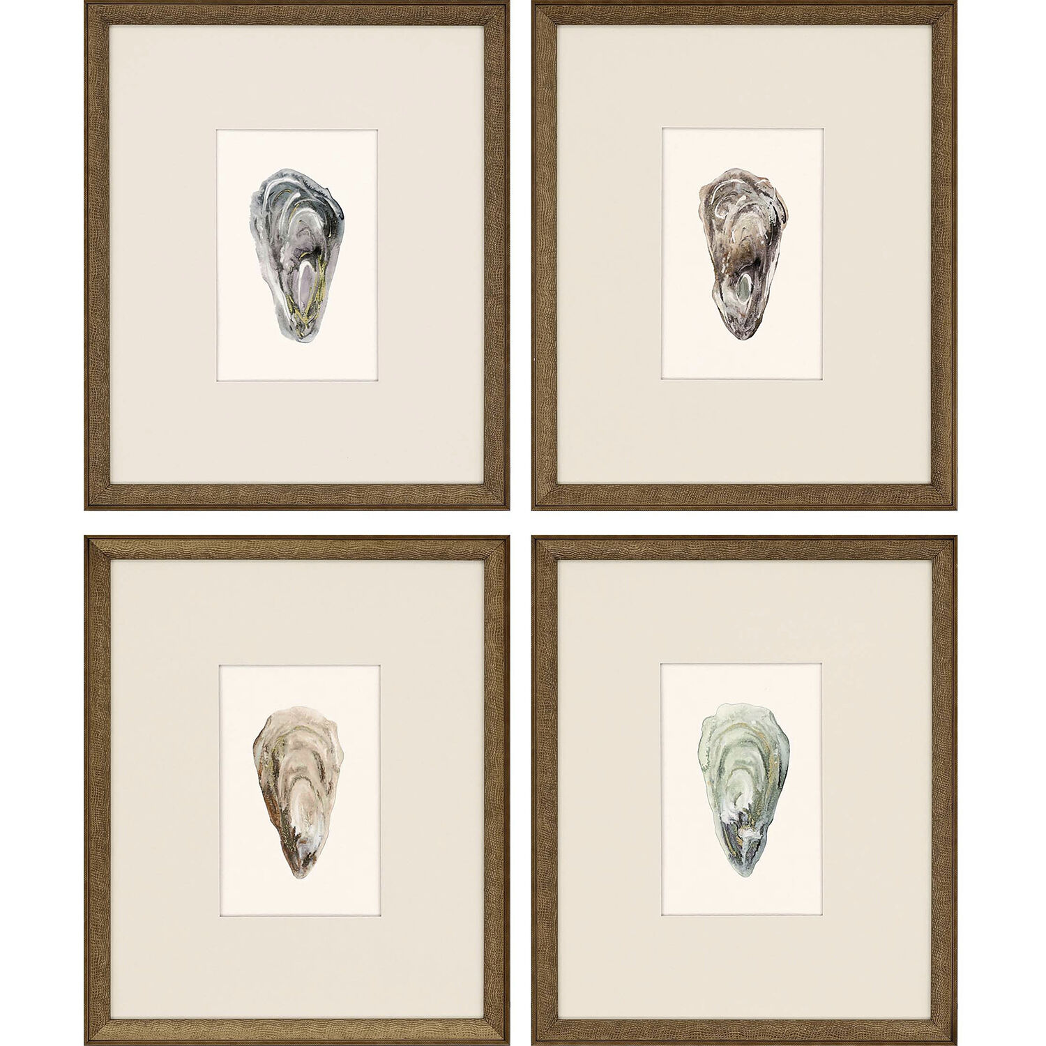 Naturals Neutral and Green and Blue and Beige Framed Art