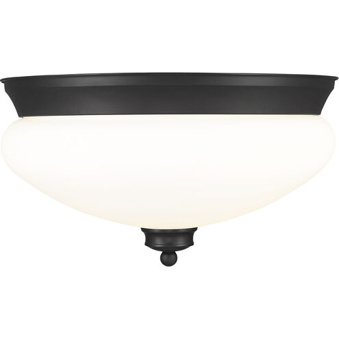 Amon 2 Light 13 inch Matte Black Flush Mount Ceiling Light
