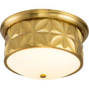 Epsilon 3 Light AGB Bath/Flush Mounts Ceiling Light in Antique Brass