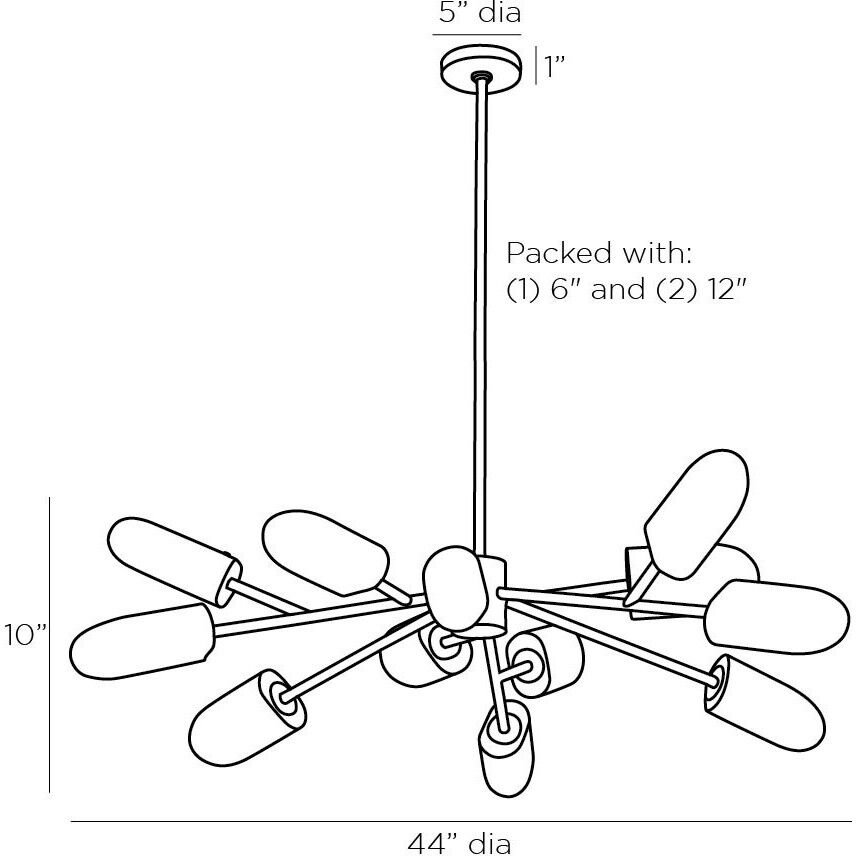 Javier 12 Light 44 inch Champagne and Antique Brass Chandelier Ceiling Light