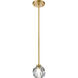 Parisian LED 6 inch Aged Brass Mini Pendant Ceiling Light 