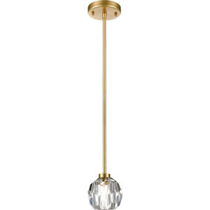 Parisian LED 6 inch Aged Brass Mini Pendant Ceiling Light 
