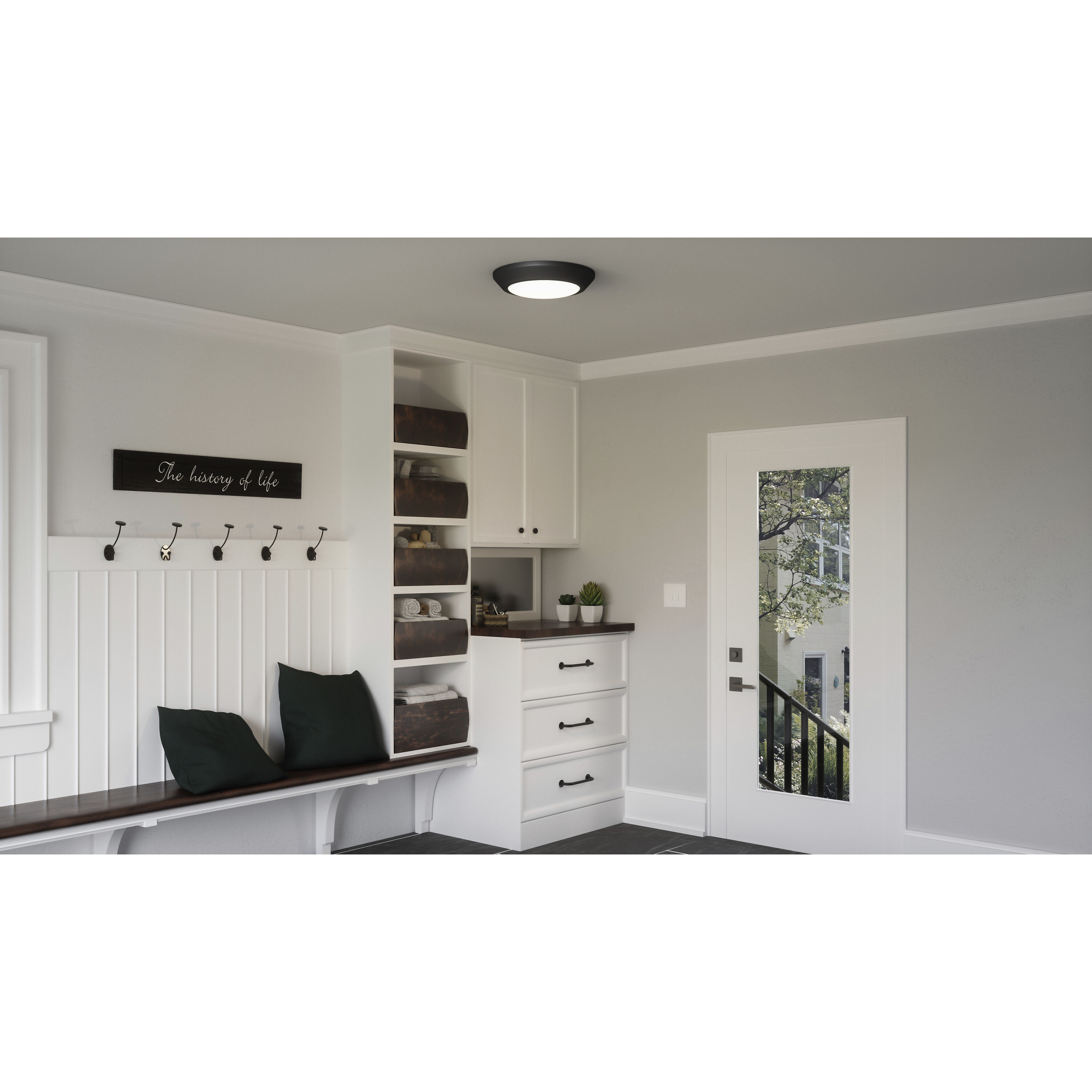 Verge LED 6 inch Earth Black Flush Mount Ceiling Light
