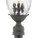 Plantation 3 Light 25.25 inch Museum Black Outdoor Post Mount Lantern in Non-LED