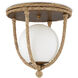 Passageway 1 Light 14.5 inch Dorado Gold Flush Mount Ceiling Light