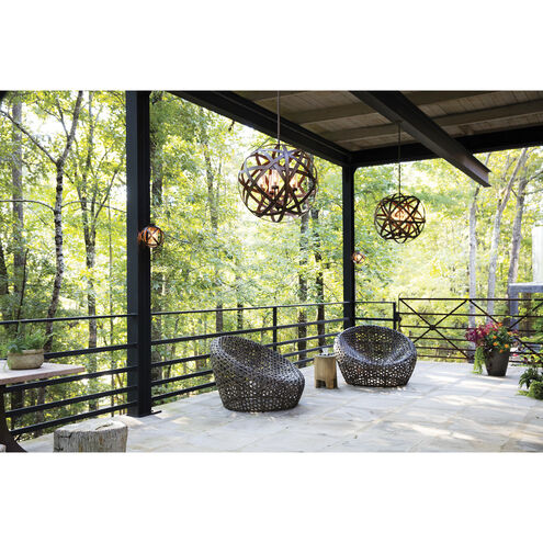 Open Air Carson LED 27 inch Vintage Iron Outdoor Hanging, Low Voltage