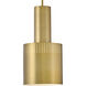 Casey 1 Light 9 inch Lacquered Brass Pendant Ceiling Light