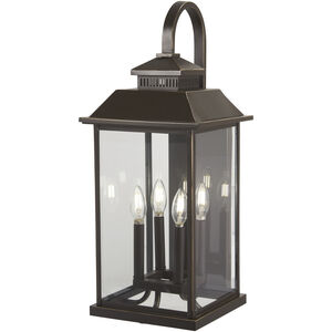 Miner's Loft 4 Light 26 inch Oil Rubbed Bronze/Gold Outdoor Wall Mount, Great Outdoors