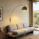 Half Dome 1 Light 5 inch Satin Nickel Wall Mounted Arc Lamp Wall Light