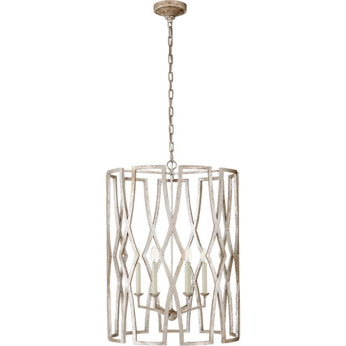 Niermann Weeks Brittany 6 Light 24 inch Venetian Silver Foyer Lantern Ceiling Light, Niermann Weeks, Large