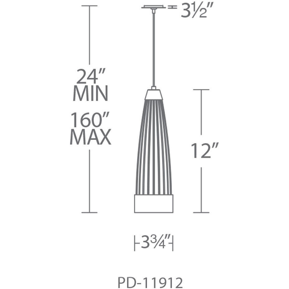 Mystic LED 3.75 inch Black Pendant Ceiling Light in false