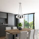 Waldorf 3 Light 21 inch Brushed Aluminum Cluster Pendant Ceiling Light